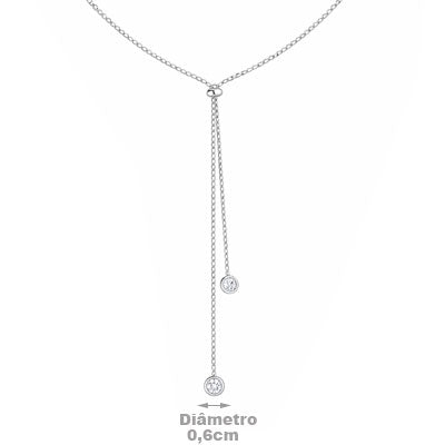 Gargantilha de Prata Gravata - 67188 - soprata