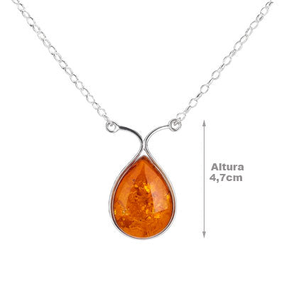 Gargantilha de Prata com Âmbar - 67205