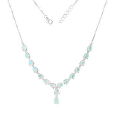 Gargantilha de Prata com Opala - 67216