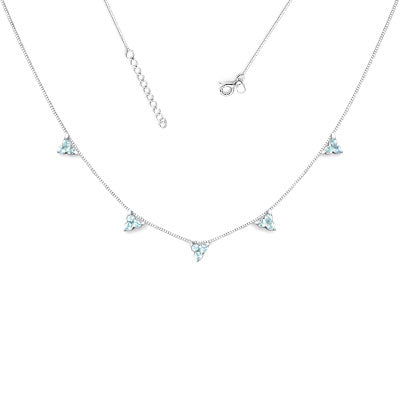 Gargantilha de Prata com Zircônia - 67221