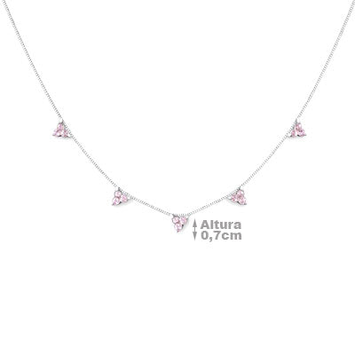 Gargantilha de Prata com Zircônia - 67223