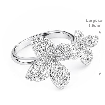 Anel de Prata Flor - 67231