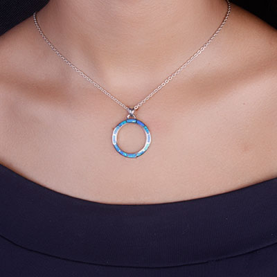 Pingente de Prata com Opala - 67249