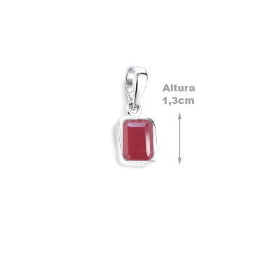 Pingente de Prata com Rubi - 67261