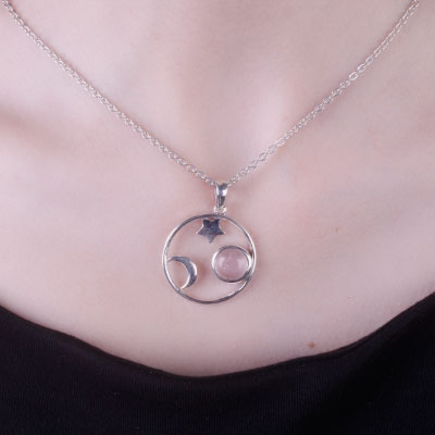 Pingente de Prata Lua e Estrela - 67313