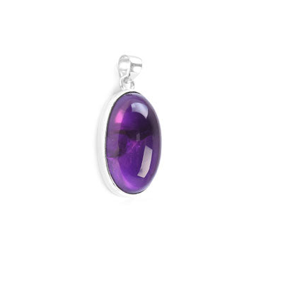 Pingente de Prata com Ametista - 67316