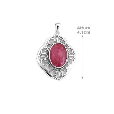 Pingente de Prata com Rubi - 67319