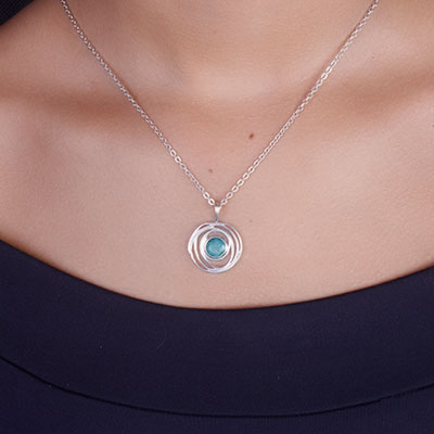 Pingente de Prata com Esmeralda - 67346