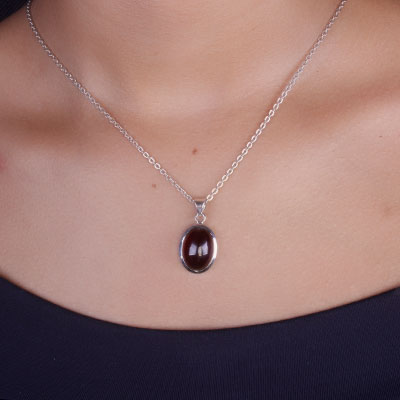 Pingente de Prata com Rodolita - 67348