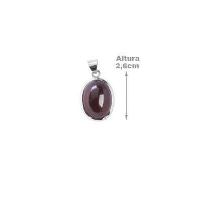 Pingente de Prata com Rodolita - 67348