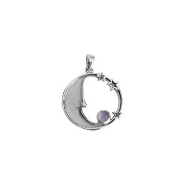 Pingente de Prata com Ametista - 67364