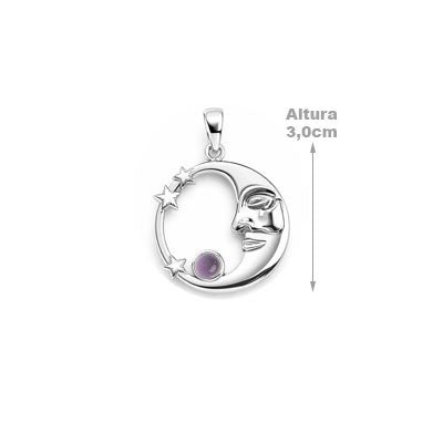 Pingente de Prata com Ametista - 67364
