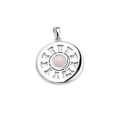 Pingente de Prata com Quartzo Rosa - 67369