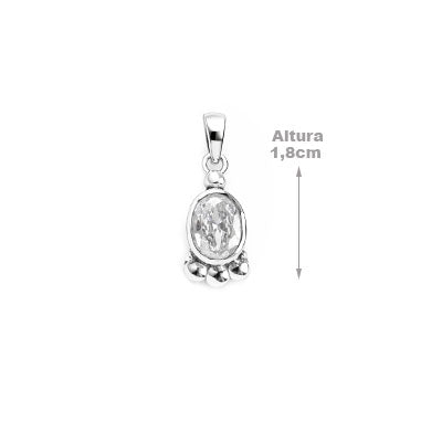 Pingente de Prata com Zircônia - 67382