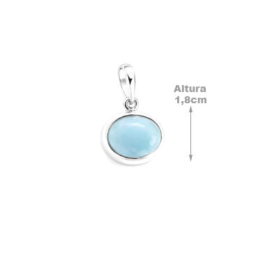 Pingente de Prata com Larimar - 67410