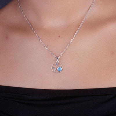 Pingente de Prata Lua e Estrela - 67412