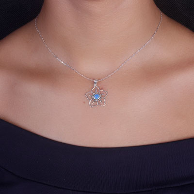 Pingente de Prata Flor - 67414