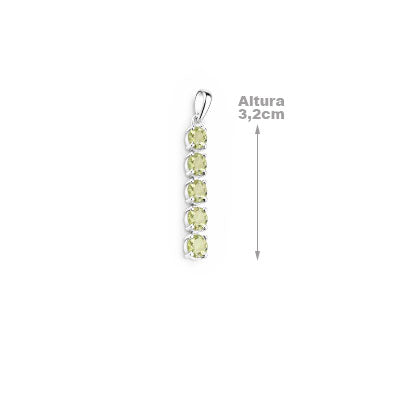 Pingente de Prata com Peridoto - 67432