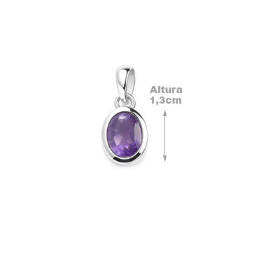 Pingente de Prata com Ametista - 67440