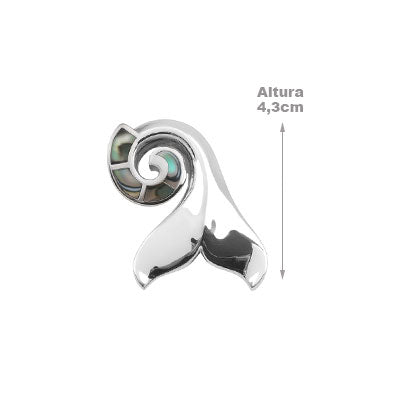 Pingente de Prata Rabo de Baleia - 67443