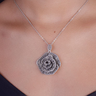 Pingente de Prata Flor - 67445