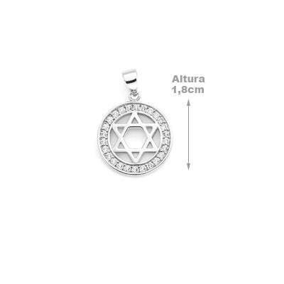 Pingente de Prata Estrela de Davi - 67452