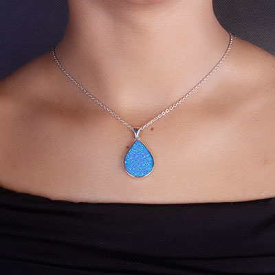 Pingente de Prata com Opala - 67459