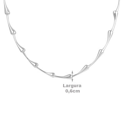 Gargantilha de Prata Lisa - 67491