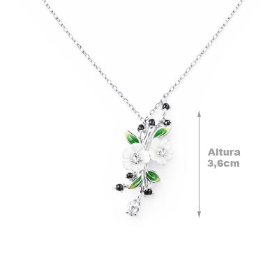 Gargantilha de Prata Flor - 67499 - soprata