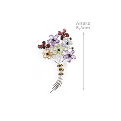 Pingente de Prata Flores - 67503