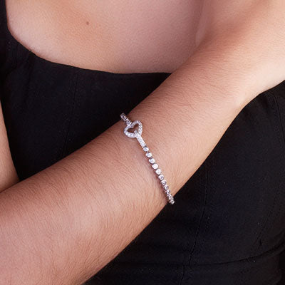 Pulseira de Prata com Zircônias - 67527