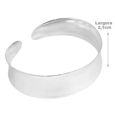 Bracelete de Prata Liso - 67550