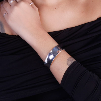 Bracelete de Prata Liso - 67550