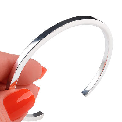 Bracelete de Prata Liso - 67641