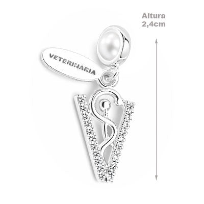 Berloque de Prata Medicina Veterinária - 67642