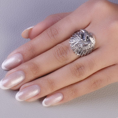 Anel de Prata Águia - 67657
