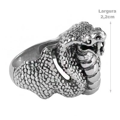 Anel de Prata Serpente/Cobra - 67661