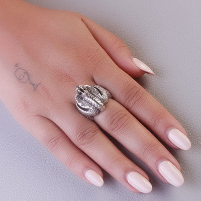 Anel de Prata Serpente/Cobra - 67661