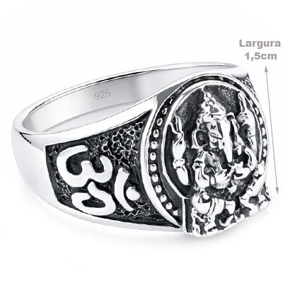 Anel de Prata Ganesha - 67669