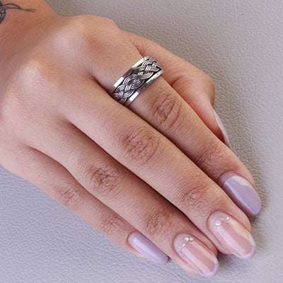 Anel de Prata Bali - 67674