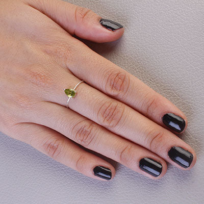 Anel de Prata com Peridoto - 67685