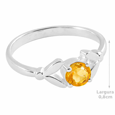 Anel de Prata com Citrino - 67707