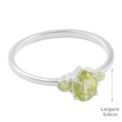 Anel de Prata com Peridoto - 67716