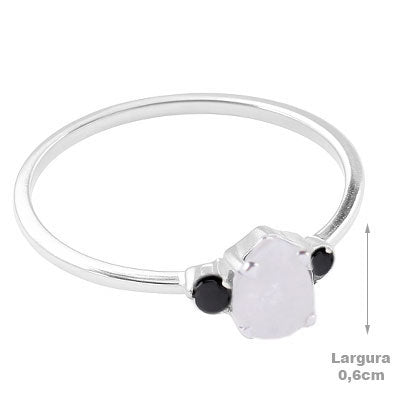 Anel de Prata com Pedras - 67717