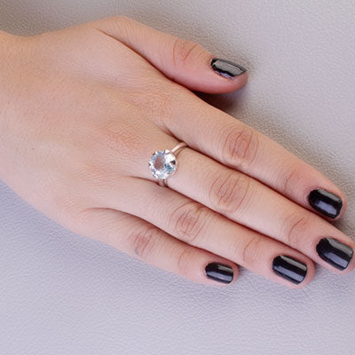 Anel de Prata com Topázio - 67721