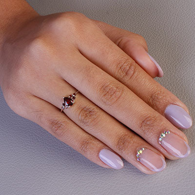 Anel de Prata com Granada - 67723