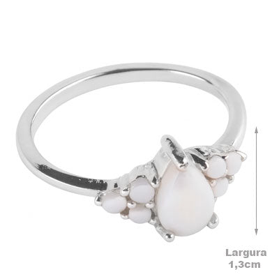 Anel de Prata com Pérola - 67724