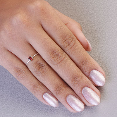 Anel de Prata com Granada - 67734