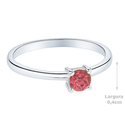 Anel de Prata com Granada - 67734