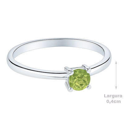 Anel de Prata com Peridoto - 67740 - soprata